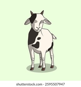 Illustration of a goat standing