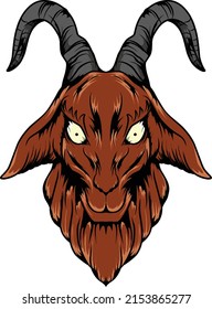 illustration of a goat which is very suitable for branding clothes, stickers, advertising, etc