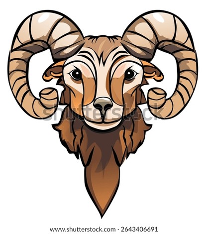 illustration of a goat's head