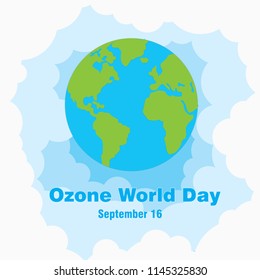 Illustration of Gobal warming.The Ozone help to protection against heat and sun rays.Anyone can protect the planet from the effects of greenhouse gases..Ozen world day.