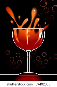 Illustration of goblets of drinks 	