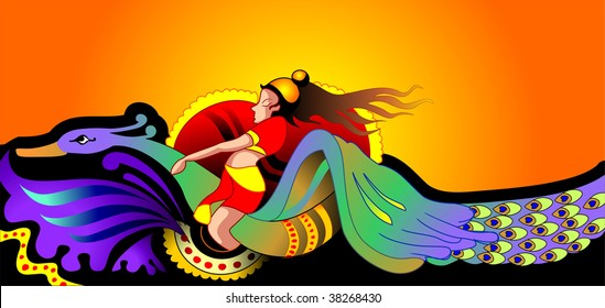 Illustration of goddess