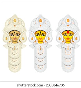 illustration of Goddess Durga Face