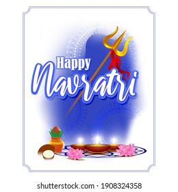 illustration of Goddess Durga Face in Happy Durga Puja, Subh Navratri, maa, abstract background with text Durga puja means Durga Puja