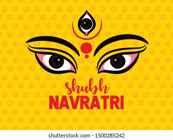 illustration of goddess Durga in Happy Dussehra Navratri