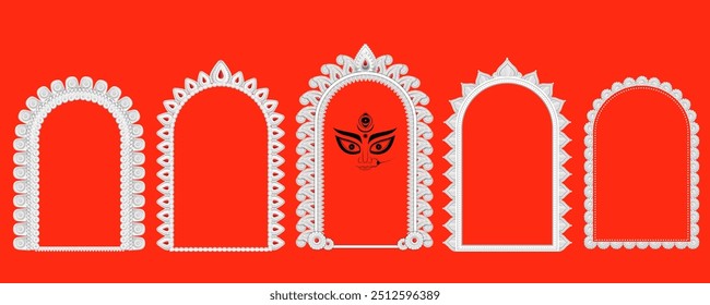 ilustración de la diosa Durga en Happy Durga Puja Subh Navratri Diseño de fondo religioso indio para la promoción Oferta Venta Anuncio