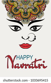 Illustration of Goddess Durga for Indian festival Desshra background. Creative vector abstract for Shubh Navratri or Durga Puja.