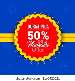 illustration Of goddess Durga in Subho Bijoya, Happy Navratri Celebration Poster Or Banner Background, background