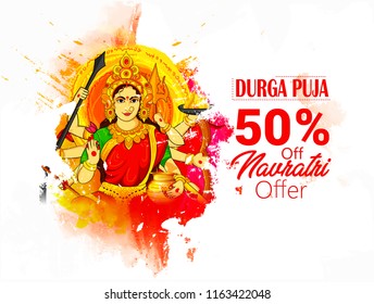 illustration Of goddess Durga in Subho Bijoya, Happy Navratri Celebration Poster Or Banner Background, background illustration Of goddess Durga in Subho Bijoya, Happy Navratri Celebration Poster Or Banner Background, background