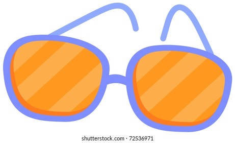 Illustration of goggles on a white background