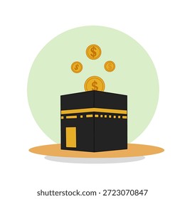ilustración de ir al Hajj o ahorrar para el Hajj o invertir en la peregrinación del Hajj