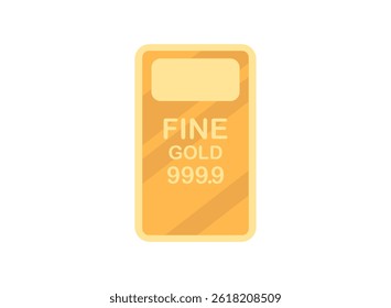 Ilustración de una barra de oro oro oro fino