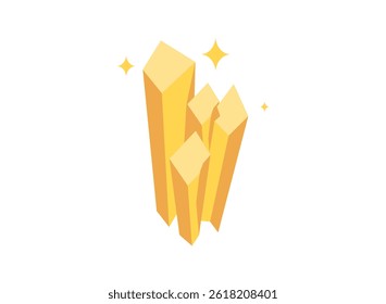 Ilustración de una mina de barras de oro