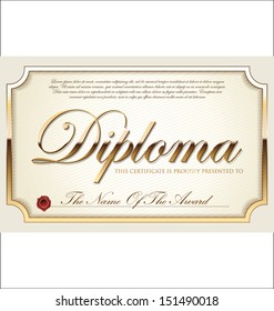 Illustration of gold certificate