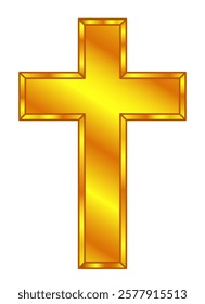 Illustration of the gold christian cross