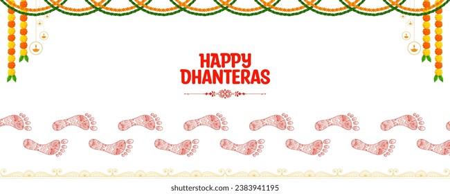 illustration of Gold coin in pot for Dhantera celebration on Happy Diwali light festival of India background