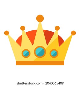 Illustration of gold crown. Award for sports or corporate competitions.