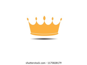 Illustration  gold crown icon on white background.Illustration icon vector EPS 10.