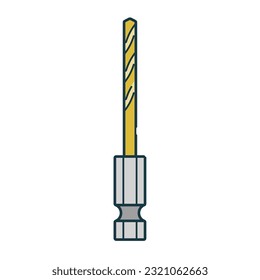 It is an illustration of Gold Drill Bit.