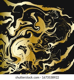 Illustration of gold. Golden background from patterns. Circle abstraction. On white background squares