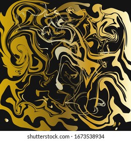 Illustration of gold. Golden background from patterns. Circle abstraction. On white background squares