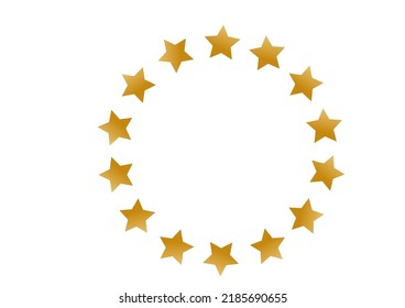 Illustration Gold Gradation Stars Connected Circle Stock Vector 