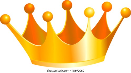 An illustration of a gold kings crown