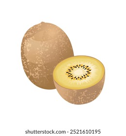 Illustration von gold kiwi, Vektorgrafik