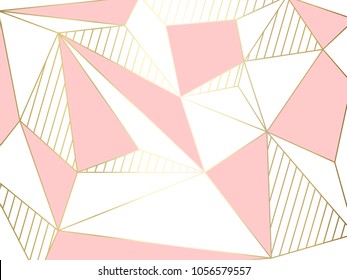 (illustration) gold line background, abstract artistic of geometric background.