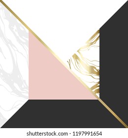 (illustration) gold line background, abstract artistic of geometric background