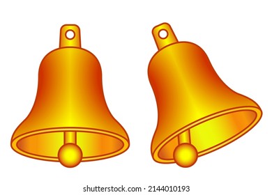 Illustration of a gold metal bell