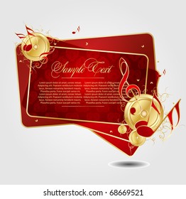 Illustration with Gold notes
