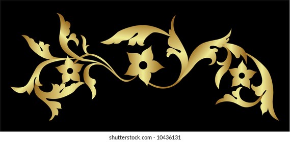 illustration with gold ornament.vector illustration.
