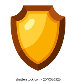 Illustration of gold prize plaque. Award for sports or corporate competitions.