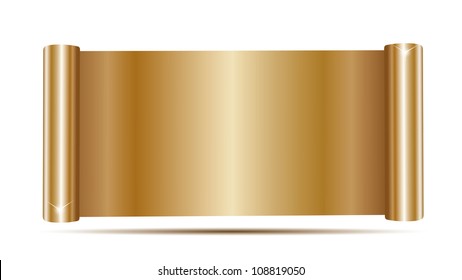 Illustration of gold scroll