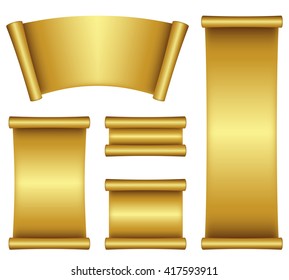 illustration of gold scroll
