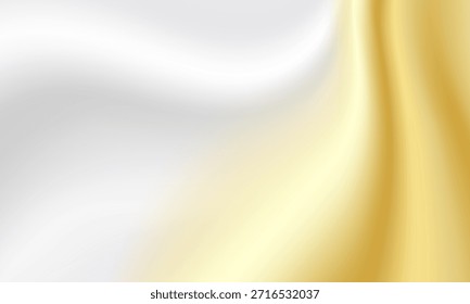 Ilustración de cortinas de oro y plata