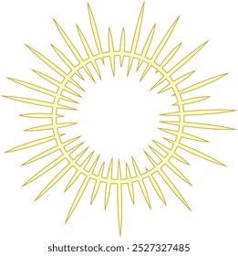 Ilustración de un círculo dorado de luz.