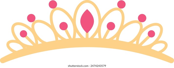 Ilustración de la Corona de Oro. Vector aislado en estilo plano.