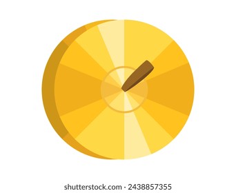 An illustration of a golden cymbal