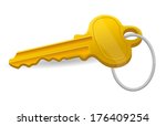 illustration of a golden key