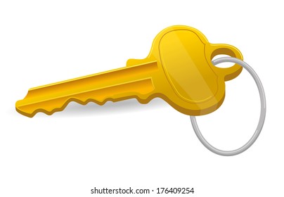 illustration of a golden key