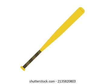Illustration of a golden metal bat.