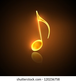 illustration of golden note