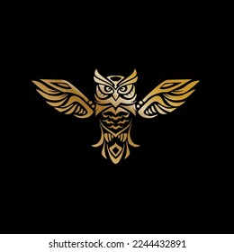 Illustration of a Golden Owl