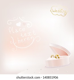The illustration of golden rings . Vector image.