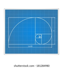 Illustration of a golden section, vector eps10 illustration