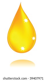 Illustration of a golden tear