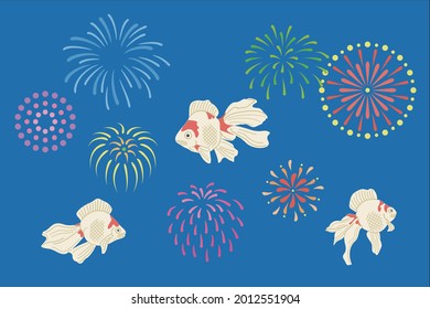 金魚 花火 のベクター画像素材 画像 ベクターアート Shutterstock