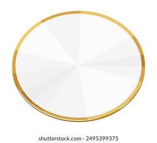 Illustration of a gold-rimmed plate